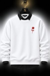 X-Premium Rose Embroidered T-Shirt