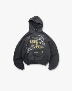 X-Premium Distressed Craft Hoodie — Washed Black