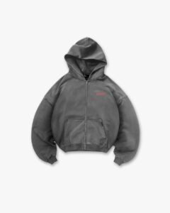 X-Premium Club Zip Utility Hoodie — Washed Black