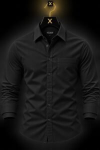 X-Premium Black Shirt — Classic Modern Style